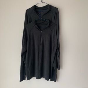 Lululemon Athletica 2 Metal Vent Tech Black half Zip Sweaters XL